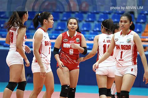 San Beda Outlasts Letran Stays Spotless In Ncaa Womens Volleyball