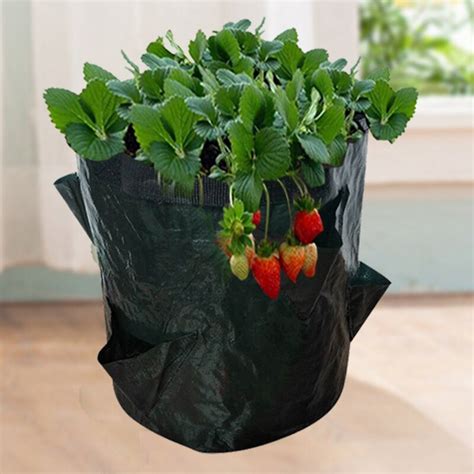 Jardinière Sac de plantation de fraises suspendu sacs de culture