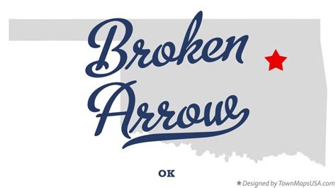 Map of Broken Arrow, OK, Oklahoma