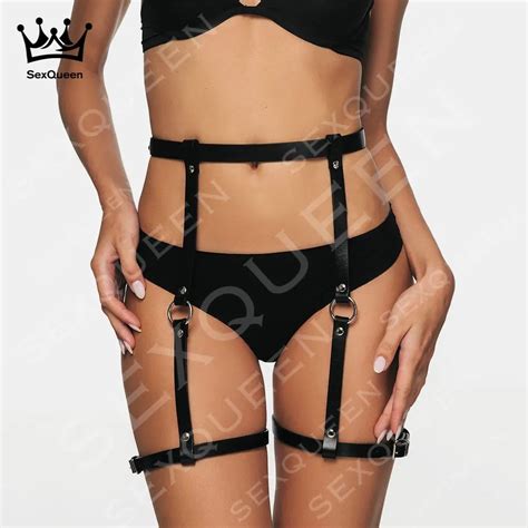 Leather Garter Belt Gothic Clothes Women Thigh Garter Leg Harness