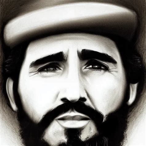 Portrait Of A Justin Trudeau Dreesed As Fidel Castro Stable