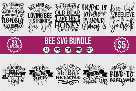 Bee Svg Designs Bundle Graphic By Teebusiness41 · Creative Fabrica