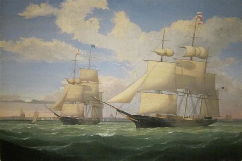 The Ships Winged Arrow And Southern Cross In Boston Harbor By Fitz