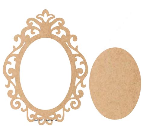 Moldura Oval Arabesco Mdf Cru