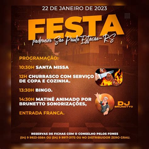 Convite Festa Padroeiro S O Paulo Prefeitura Municipal De Esta O