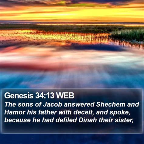 Genesis 34 13 WEB The Sons Of Jacob Answered Shechem And Hamor His