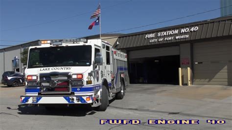 Fort Worth Fire Department Engine Responding Youtube