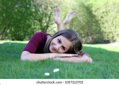 Beautiful Blonde Woman Naked Feet Lying Stock Photo Shutterstock