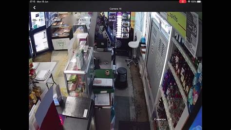 Video Shows Moment Armed Robber Burst Into Store And Threatened