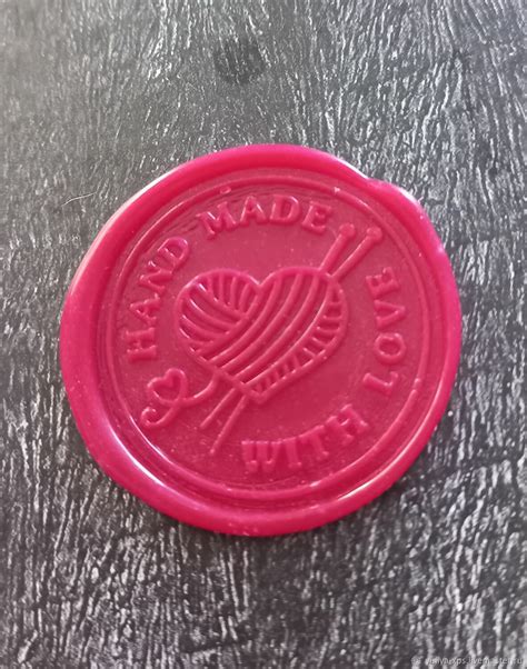 Сургучная печать 35 мм. "Hand made with love" №3 в интернет-магазине на ...