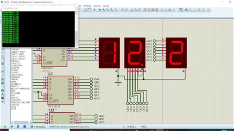 termómetro digital con un decimal utilizando displays de 7 segmentos y