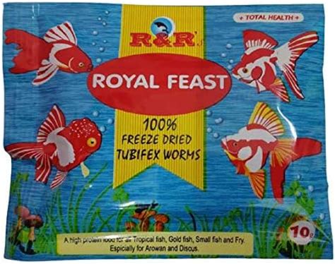 Royal Feast Freeze Dried Tubifex Worms Fish Feed For All Life Stages