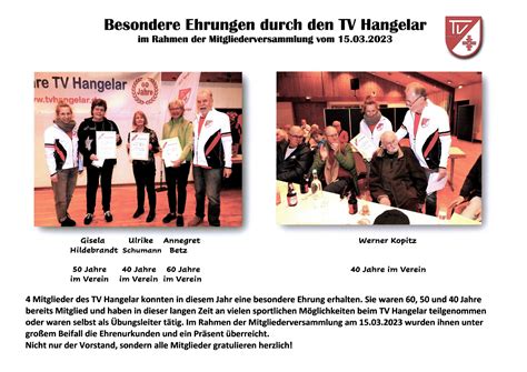 Besondere Ehrungen für langjährige Mitglieder tvhangelar de