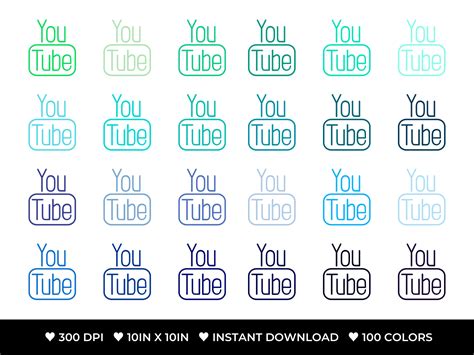 Texted Youtube Logo Illustration Graphic by DesignScape Arts · Creative ...