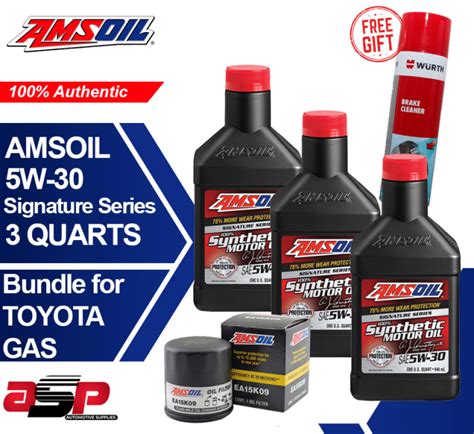 AMSOIL Signature Series 5W-30 100%Synthetic Motor Oil 3 Quarts Bundle ...