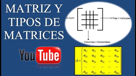 Matriz Y Tipos De Matrices Youtube