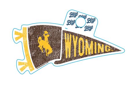 Wyoming Cowboys Flag A Ride Decal | University of Wyoming App