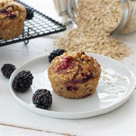 Love To Eat Fr Hst Cksmuffins Mit Brombeeren Baked Oats Low Carb