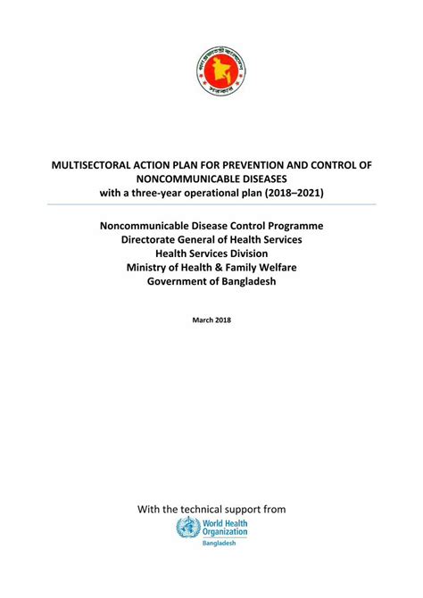 Pdf Multisectoral Action Plan For The · Multisectoral Action Plan