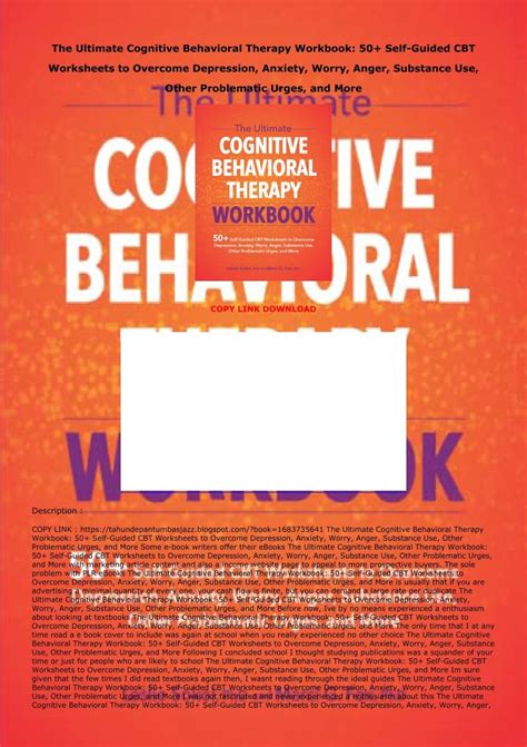 The Cognitive Behavioral Workbook For Depression A Stepbystep Program 2