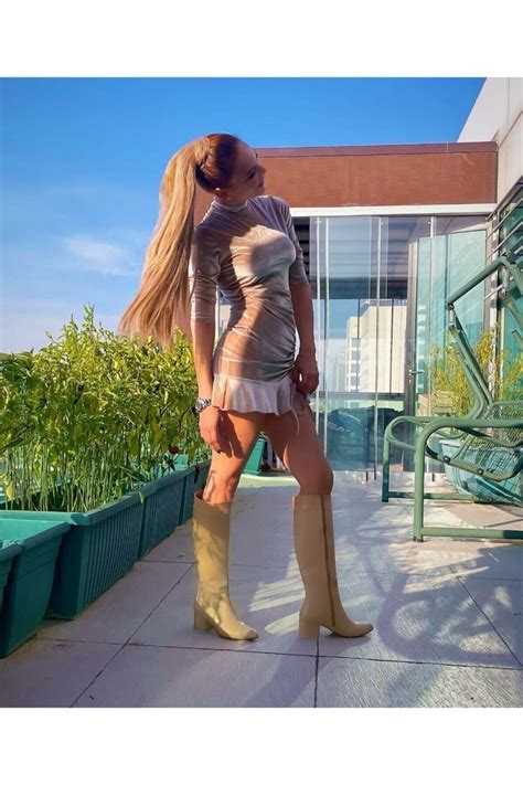 TrendyAnka Kadın Nude Ten Deri Içi Kürklü 5 Cm Topuklu Fermuarlı Günlük Diz Altı Sivri Burun