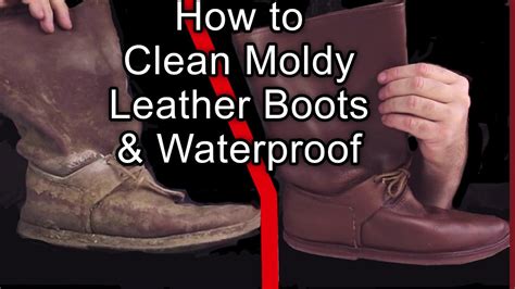 How To Clean Moldy Muddy Leather Boots And Waterproof Youtube