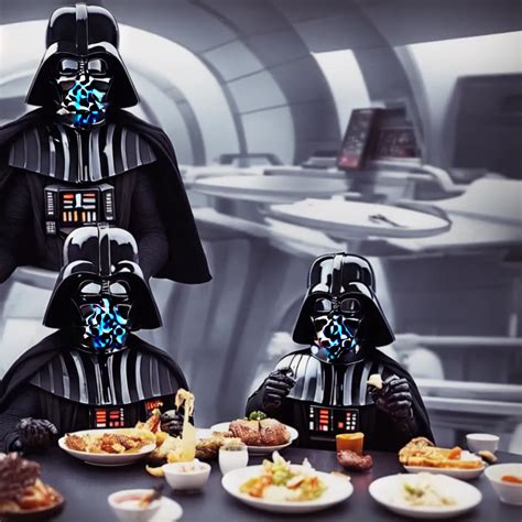 Darth Vader Eating In A Space Diner Photo K Stable Diffusion Openart