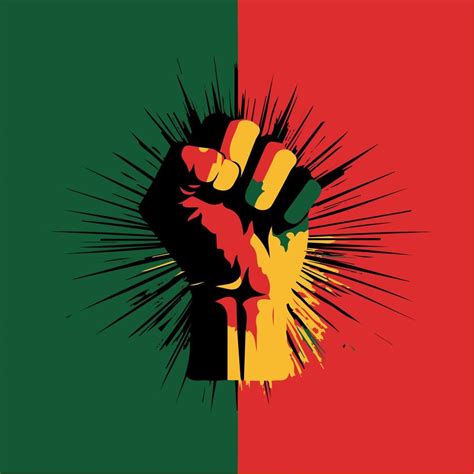 Clenched fist with pan african colors 17378873 Vector Art at Vecteezy