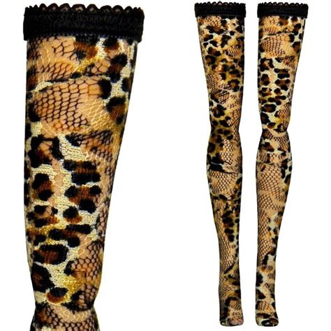 Bas Sexy Leopard Lingerie Taille Sybarite Tonner Ellowyne Evangeline Bjd Kingdom Jamieshow Deva Doll