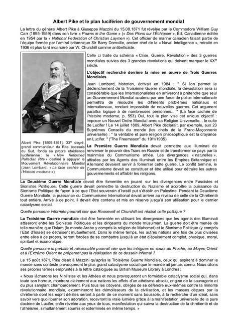 La Lettre D Albert Pike Mazzini En 1871 Pdf