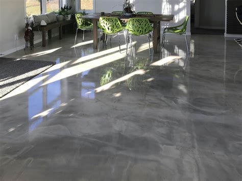 DIY Metallic Epoxy Flooring over gypsum underlayment for Your Home.