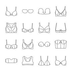 Fashionable Female Lingerie Collection Royalty Free Vector