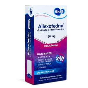 Comprar Allexofedrin 180mg 10 Comprimidos Ems Marcas Drogaria