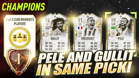 I PACKED 99 PELE 94 GULLIT IN THE SAME ICON MOMENTS PLAYER PICK