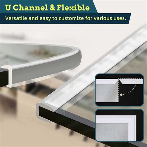 20FT Self-Adhesive Clear Rubber Edge Trim Rubber U Channel Edge Trim