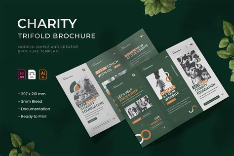 Charity Trifold Brochure Graphic By Vunira Template · Creative Fabrica