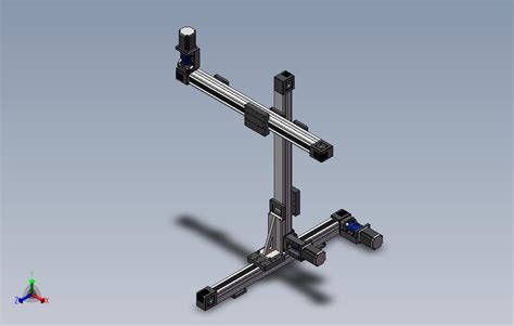 Mj45模组xyz三条悬臂结构设计solidworks 2016模型图纸下载 懒石网