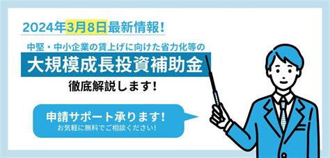 【二次採択率100】補助額50億円の中堅・中小企業の賃上げに向けた省力化等の大規模成長投資補助金を徹底解説！ 補助金・資金調達ガイド