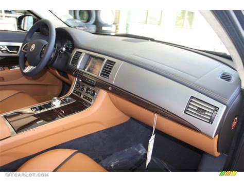 2012 Jaguar XF Portfolio London Tan/Navy Dashboard Photo #56060237 | GTCarLot.com