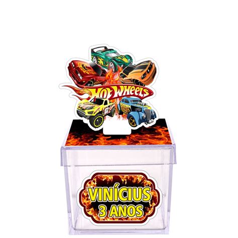 Caixinha Personalizada Hot Wheels 30 Unidade Shopee Brasil