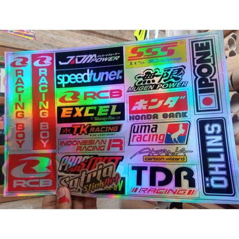 Jual Stiker Racing Sticker Sponsor Stiker Pack Rcb Honda Gank Prostreet