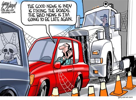 Editorial Cartoon Road Work Weariness Opinion