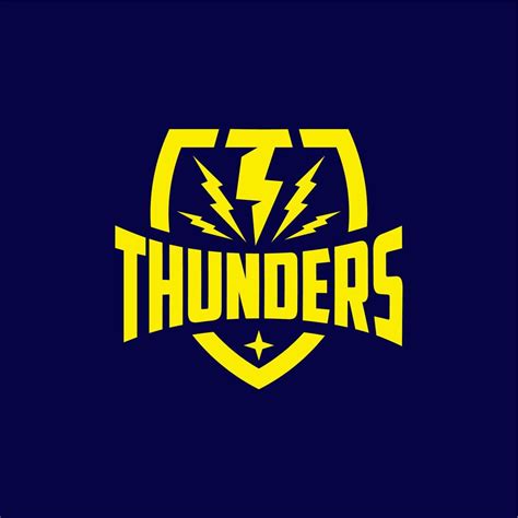 Thunder gaming emblem logo. Thunder E Sport logo 13816721 Vector Art at ...