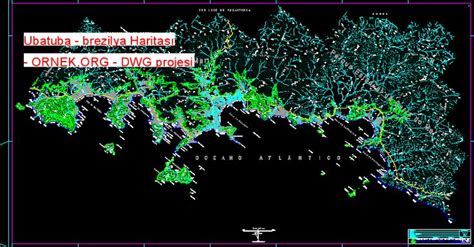 Ubatuba Brezilya Haritas Dwg Projesi Brezilya