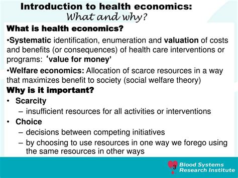 PPT Health Economics In A Nutshell A Blood Banking Perspective