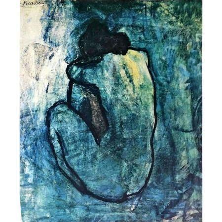 Pablo Picasso Blue Nude Original Lithograph アートポスター キャンバスプリント