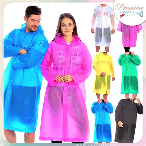 Jual Jas Hujan Dewasa Polos Eva Mantel Terusan Transparan Unisex Model