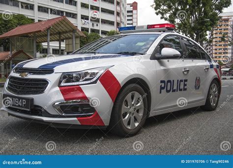 Police Car on Singapore National Day Mobile Column Editorial Photo ...