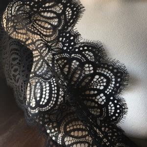 Black Chantilly Lace Eyelash Lace For Lingerie Veils Garments Ch Etsy