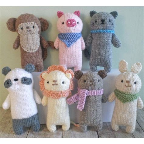 Knit Baby Animal Set Knitting Pattern By Amy Gaines Baby Doll Pattern